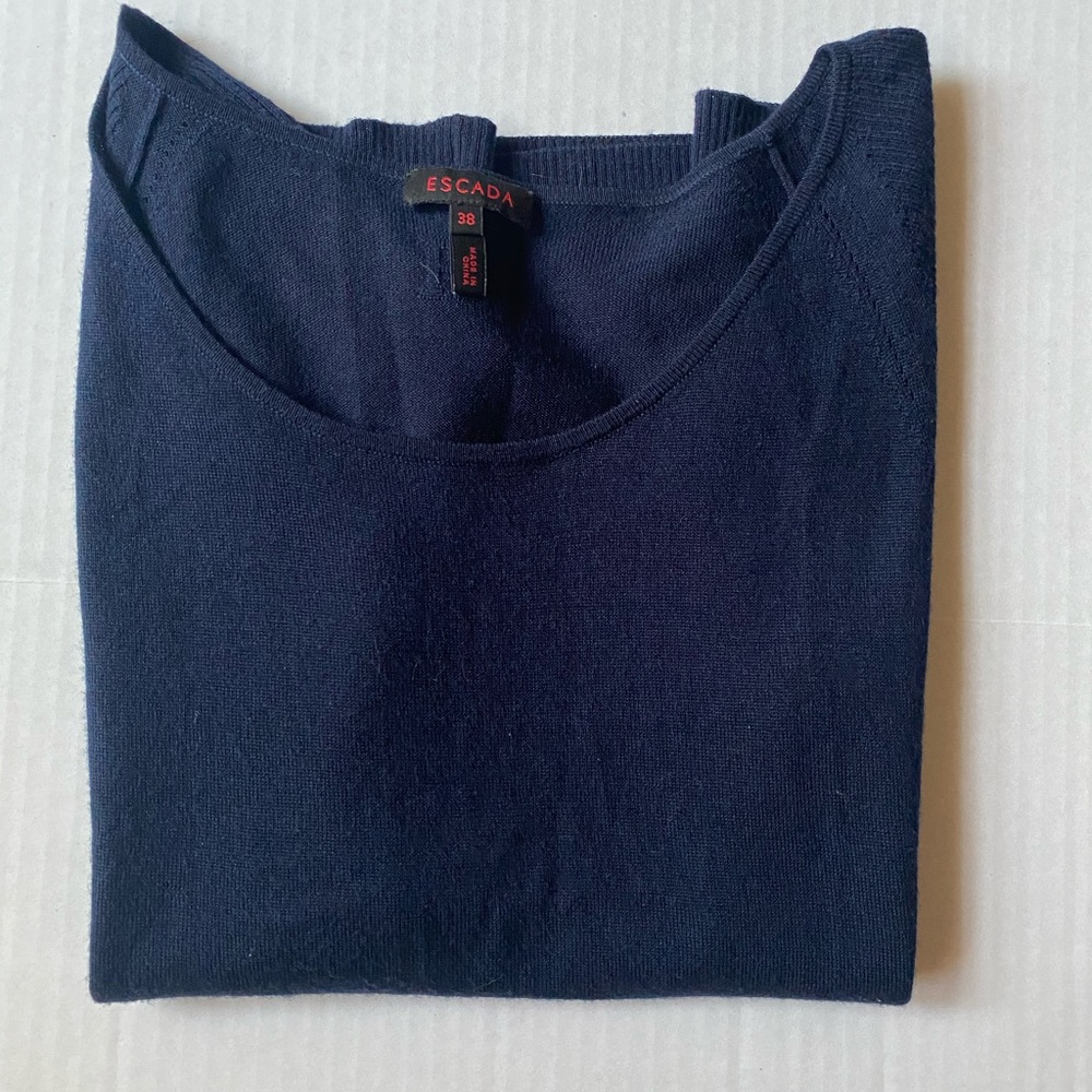 Vintage Escada Navy Blue Top